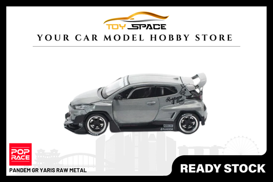 [POP RACE] 1:64 Pandem GR Yaris Raw Metal - Toy Space Diecast Online Store Singapore