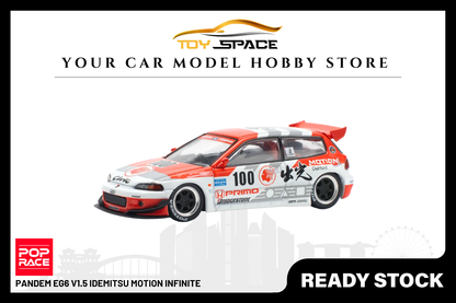 [POP RACE] 1:64 Pandem EG6 V1.5 Idemitsu Motion Infinite - Toy Space Diecast Online Store Singapore