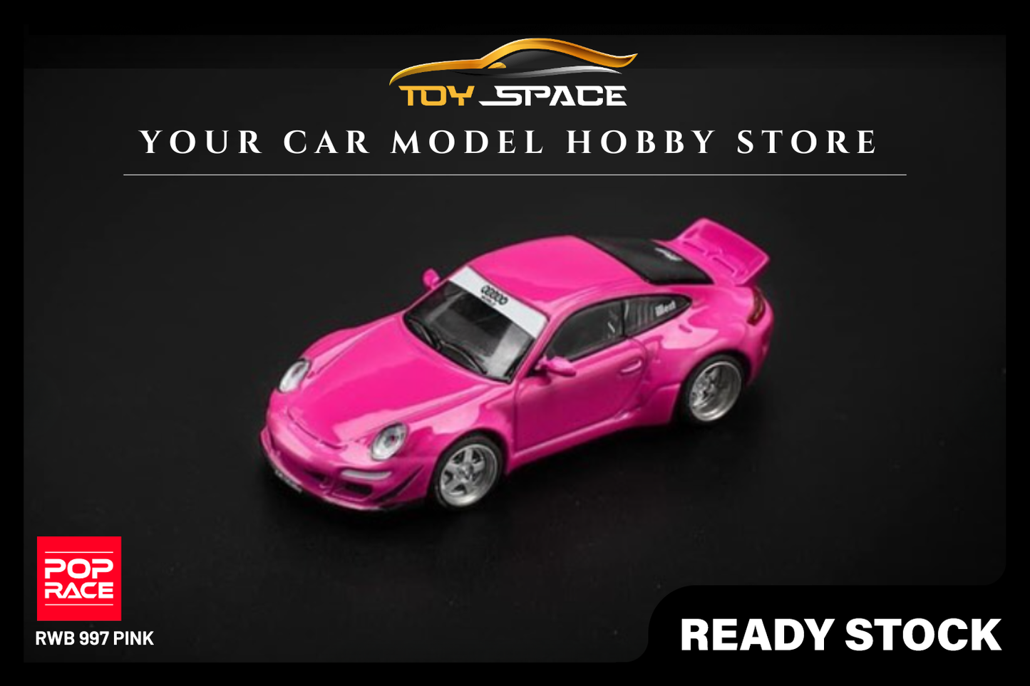 [POP RACE] 1:64 RWB 997 - Pink - Toy Space Diecast Online Store Singapore
