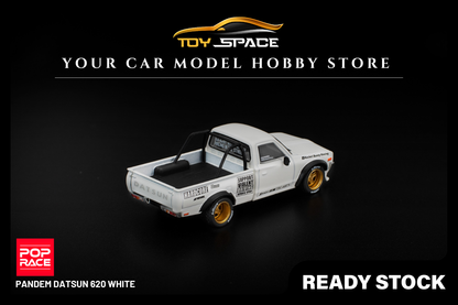[POP RACE] 1:64 Pandem Datsun 620 White - Toy Space Diecast Online Store Singapore
