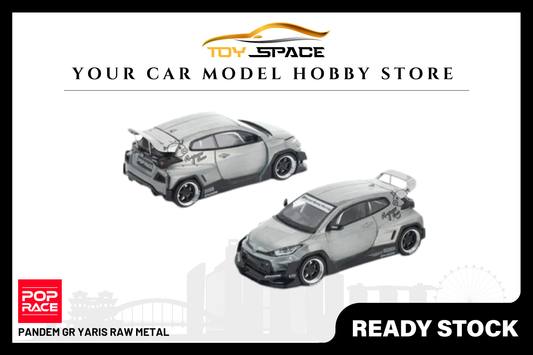 [POP RACE] 1:64 Pandem GR Yaris Raw Metal - Toy Space Diecast Online Store Singapore