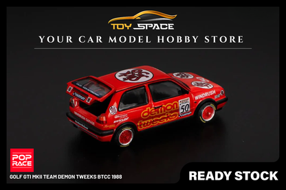 [POP RACE] 1:64 Golf GTI MkII Team Demon Tweeks BTCC 1988 - Toy Space Diecast Online Store Singapore