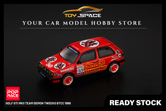 [POP RACE] 1:64 Golf GTI MkII Team Demon Tweeks BTCC 1988 - Toy Space Diecast Online Store Singapore