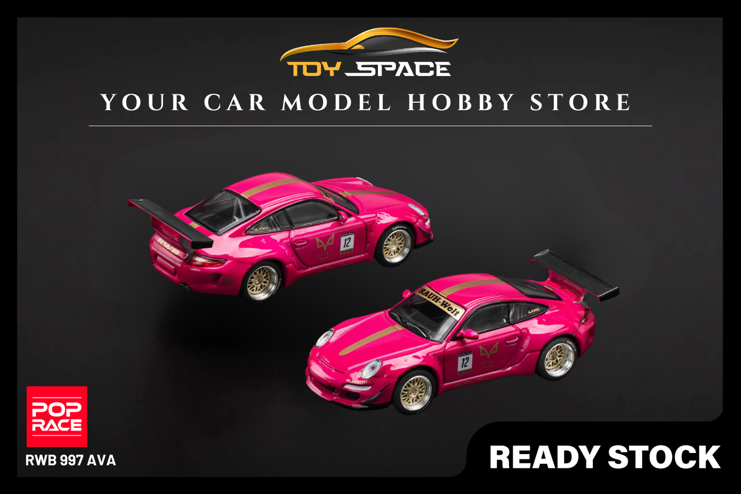 [POP RACE] 1:64 RWB 997 Ava - Toy Space Diecast Online Store Singapore