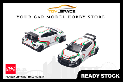[POP RACE] 1/64 Pandem GR Yaris - Rally Livery - Toy Space Diecast Online Store Singapore