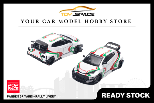[POP RACE] 1/64 Pandem GR Yaris - Rally Livery - Toy Space Diecast Online Store Singapore