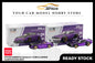 [POP RACE] 1:64 Skyline GTR V8 Drift KPGC Kenmeri & Mazda RX-7 Purple Chrome (XCartoys Exclusive) - Toy Space Diecast Online Store Singapore