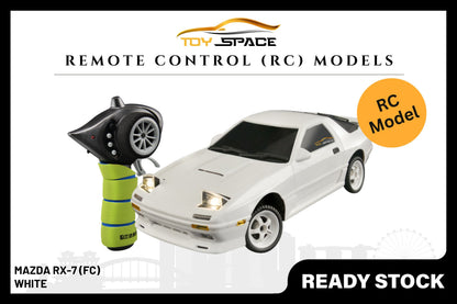 [LDRC] Remote-Controlled Car - Mazda RX-7 (FC) White - Toy Space Diecast Online Store Singapore