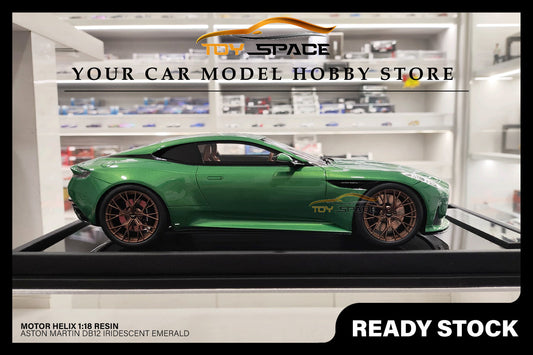 [MOTORHELIX] 1:18 Aston Mastin DB12 Coupe lridescent Emerald - Toy Space Diecast Online Store Singapore