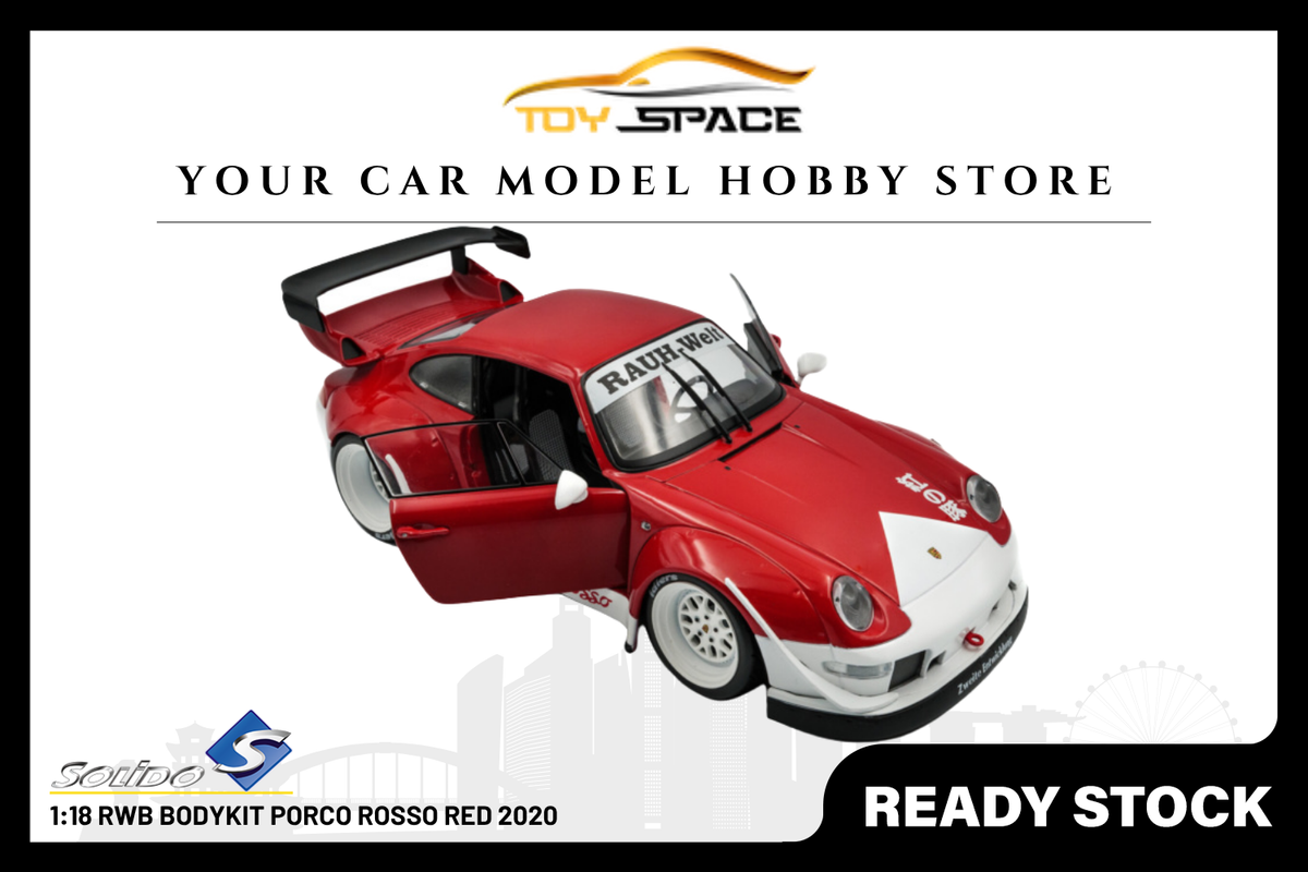[SOLIDO] 1:18 RWB Bodykit Porco Rosso Red 2020 - Toy Space Diecast Online Store Singapore