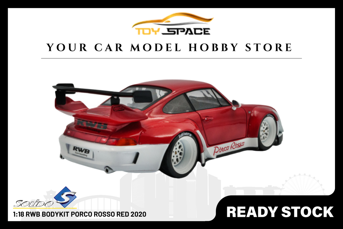 [SOLIDO] 1:18 RWB Bodykit Porco Rosso Red 2020 - Toy Space Diecast Online Store Singapore
