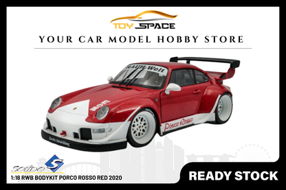 [SOLIDO] 1:18 RWB Bodykit Porco Rosso Red 2020 - Toy Space Diecast Online Store Singapore