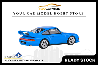 [SOLIDO] 1:43 Porsche 911 (993) RS Clubsport Blue - Toy Space Diecast Online Store Singapore
