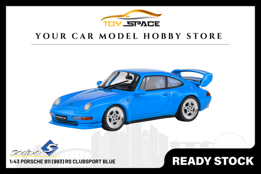 [SOLIDO] 1:43 Porsche 911 (993) RS Clubsport Blue - Toy Space Diecast Online Store Singapore