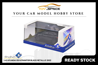 [SOLIDO] 1:43 Hyundai I30 N Phantom Black Metallic 2022 - Toy Space Diecast Online Store Singapore