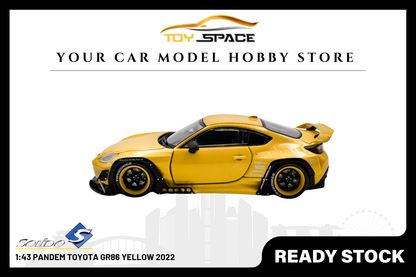 [SOLIDO] 1:43 PANDEM Toyota GR86 Yellow 2022 - Toy Space Diecast Online Store Singapore