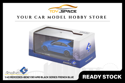 [SOLIDO] 1:43 Mercedes-Benz C63 AMG Black Series French Blue - Toy Space Diecast Online Store Singapore