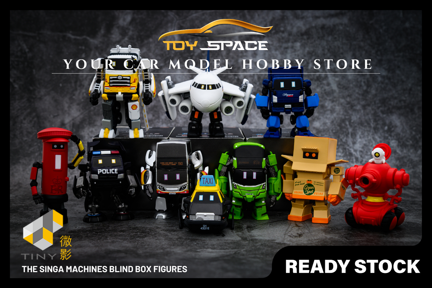 [TINY] The Singa Machines Blind Box Figures - Toy Space Diecast Online Store Singapore