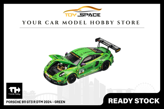 [TRENDS HOBBY] Porsche 911 GT3 R DTM 2024 - Green - Toy Space Diecast Online Store Singapore