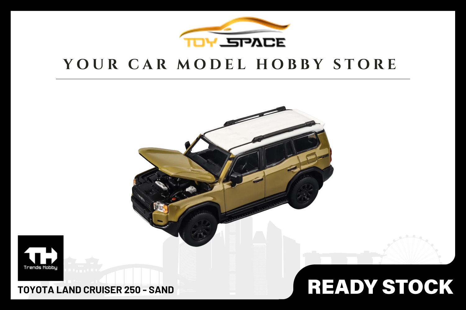 [TRENDS HOBBY] Toyota Land Cruiser 250 - Sand - Toy Space Diecast Online Store Singapore