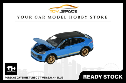 [TRENDS HOBBY] Porsche Cayenne Turbo GT Weissach - Blue - Toy Space Diecast Online Store Singapore