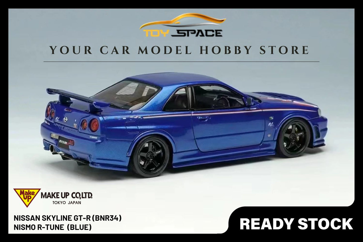 [MAKE UP] 1/43 Nissan Skyline GT-R (BNR34) Nismo R-Tune - Toy Space Diecast Online Store Singapore