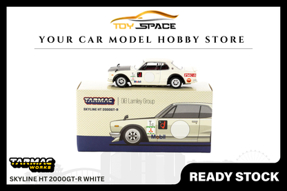 [TARMAC WORKS] 1:64 Skyline HT 2000GT-R White - Toy Space Diecast Online Store Singapore