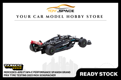 [TARMAC WORKS] 1:64 Mercedes-AMG F1 W14 E Performance Spanish Grand Prix Tyre Testing 2023 Mick Schumacher - Toy Space Diecast Online Store Singapore