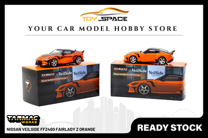 [TARMAC WORKS] 1:64 Nissan VeilSide FFZ400 Fairlady Z Orange - Toy Space Diecast Online Store Singapore