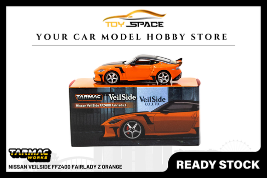 [TARMAC WORKS] 1:64 Nissan VeilSide FFZ400 Fairlady Z Orange - Toy Space Diecast Online Store Singapore