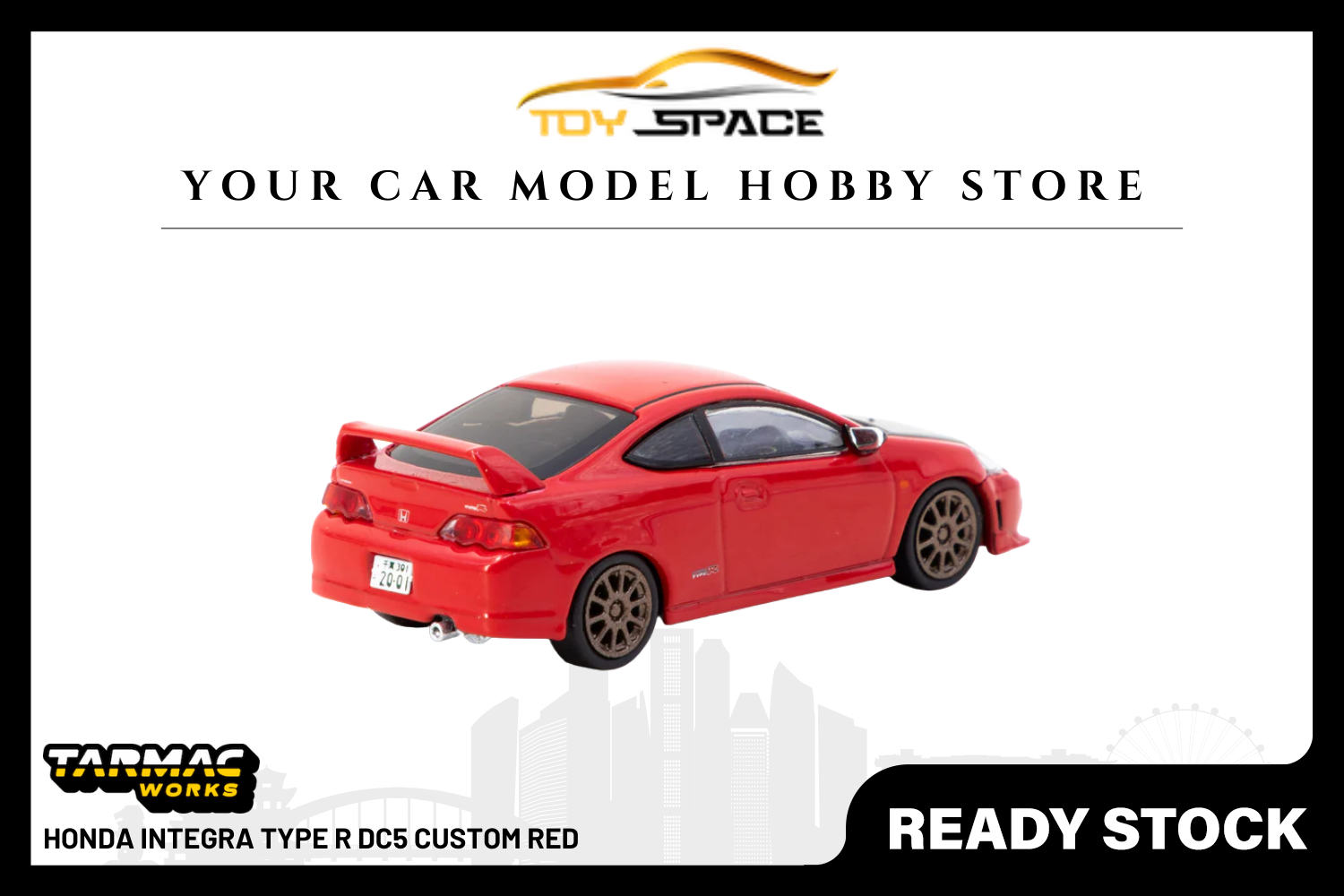 [TARMAC WORKS] 1:64 Honda Integra Type R DC5 Custom Red - Toy Space Diecast Online Store Singapore