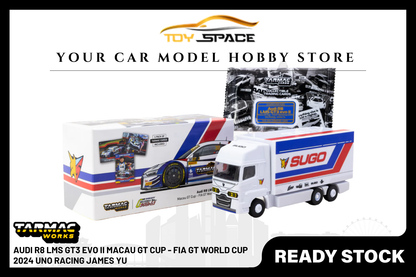 [TARMAC WORKS] 1:64 Audi R8 LMS GT3 Evo II Macau GT Cup - FIA GT World Cup 2024 Uno Racing James Yu - Toy Space Diecast Online Store Singapore