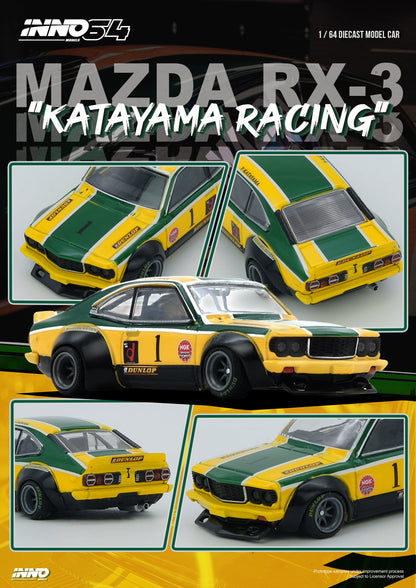 [INNO64] Mazda Savanna RX3 "KATAYAMA RACING" Livery - Toy Space Diecast Online Store Singapore