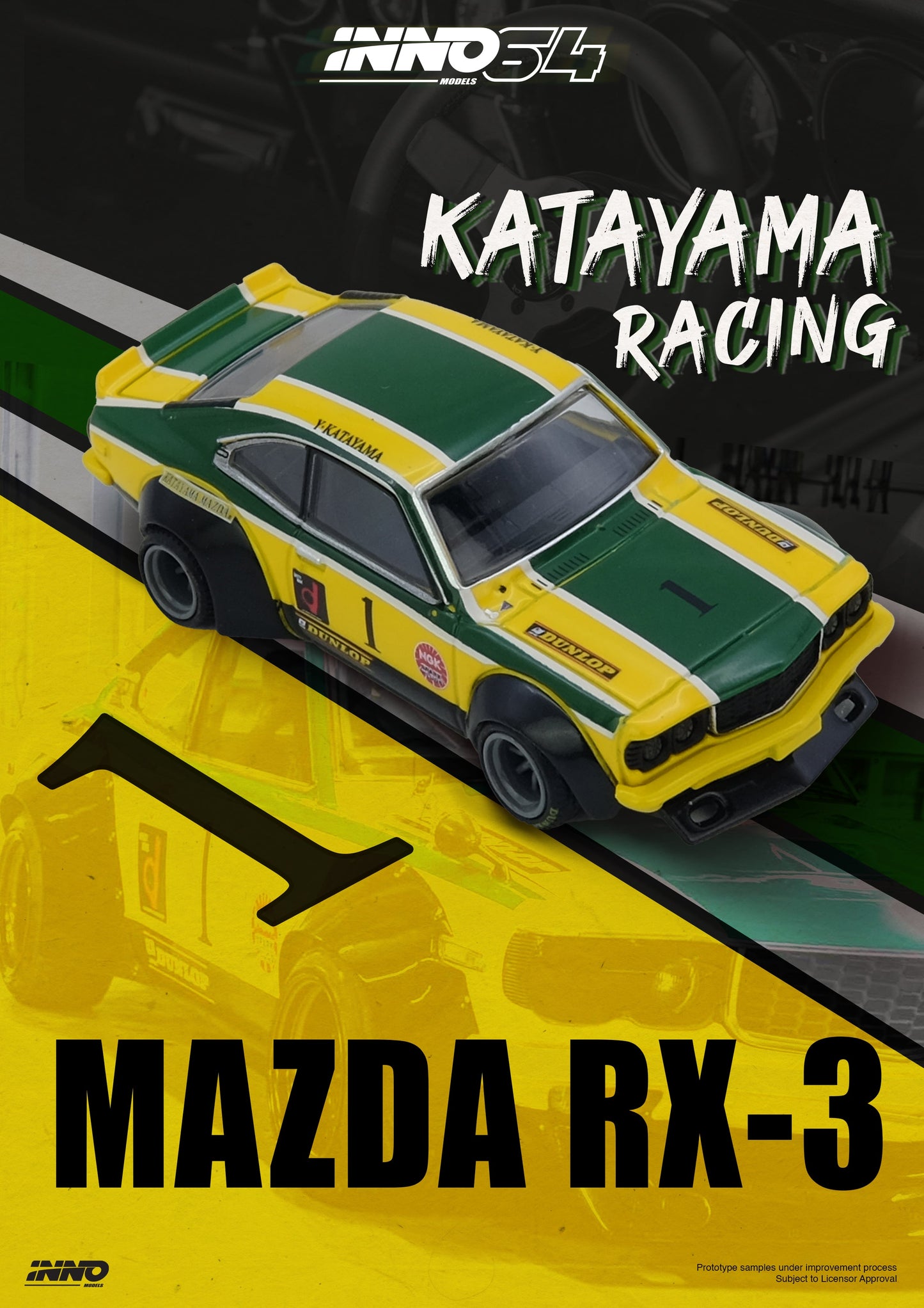 [INNO64] Mazda Savanna RX3 "KATAYAMA RACING" Livery - Toy Space Diecast Online Store Singapore