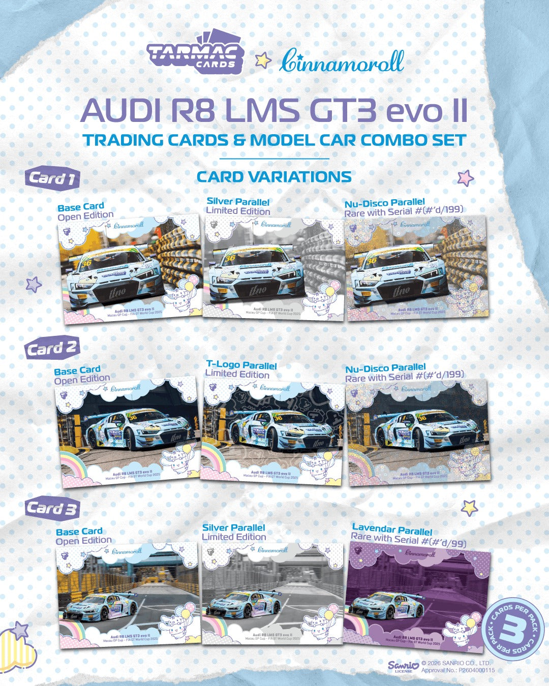 [TARMAC WORKS] 1:64 Audi R8 LMS GT3 Evo II Macau GT Cup - FIA GT World Cup 2025 Uno Racing Adderly Fong - Toy Space Diecast Online Store Singapore