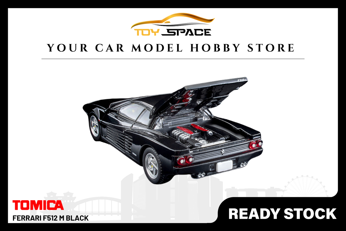 [TOMICA] Ferrari F512 M Black - Toy Space Diecast Online Store Singapore