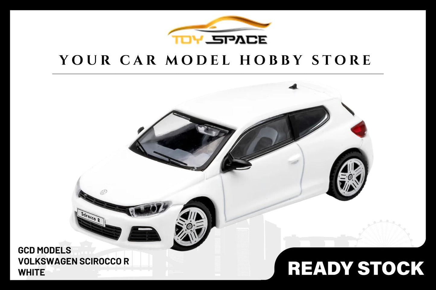 [GCD] 1/64 Volkswagen Scirocco R - White - Toy Space Diecast Online Store Singapore