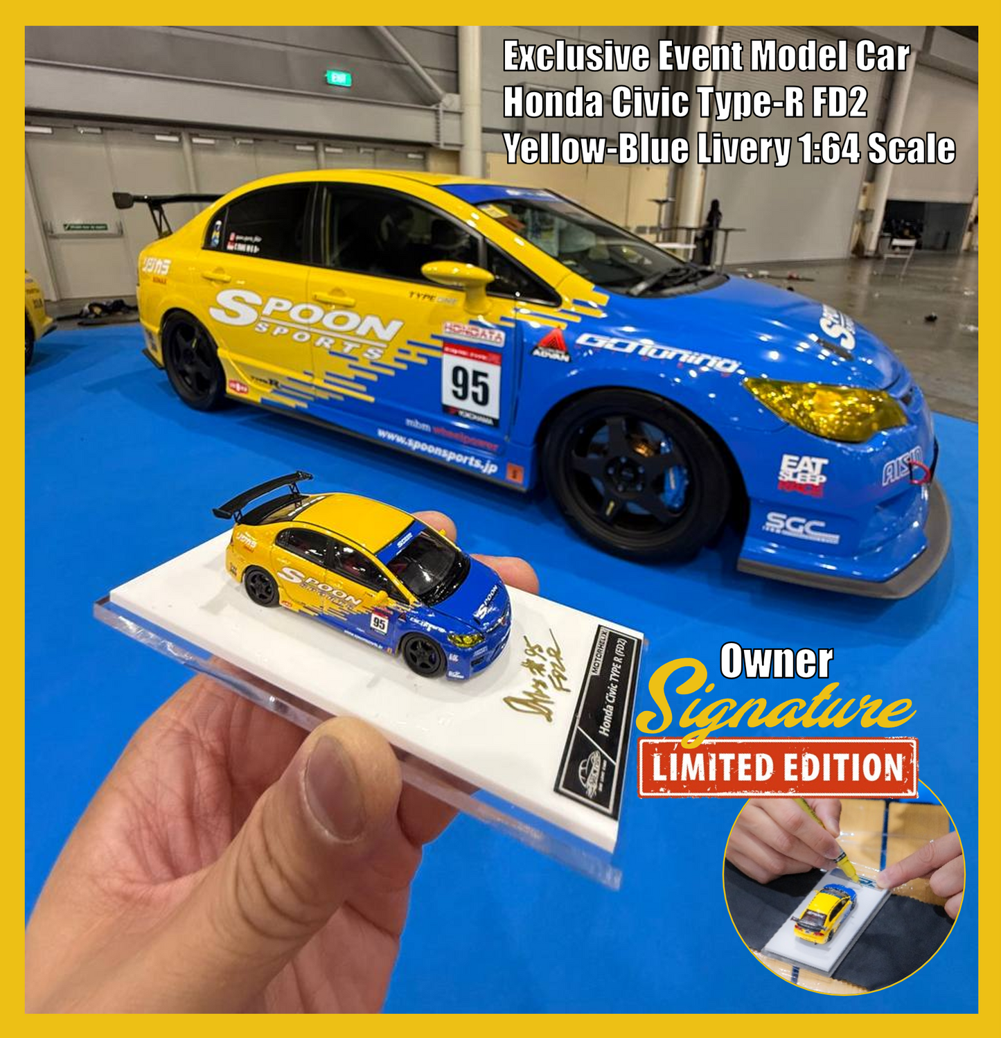 Yellow-Blue Livery Civic Type-R FD2