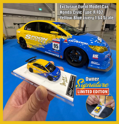 Yellow-Blue Livery Civic Type-R FD2