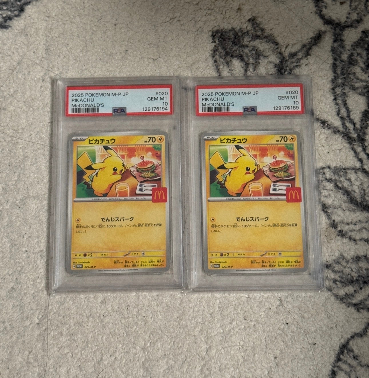 Mcdonald Pikachu PSA 10