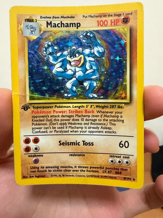 Machamp Base Set 1st Edition 8/102