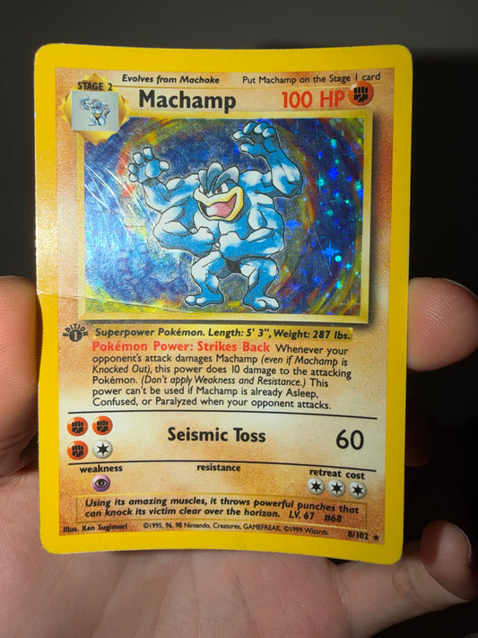 Machamp Base Set 1st Edition 8/102