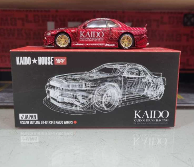 KHMG057 Nissan Skyline GT-R (R34) Kaido Works Red 2023 Shizuoka Hobby Show Exclusive Signed