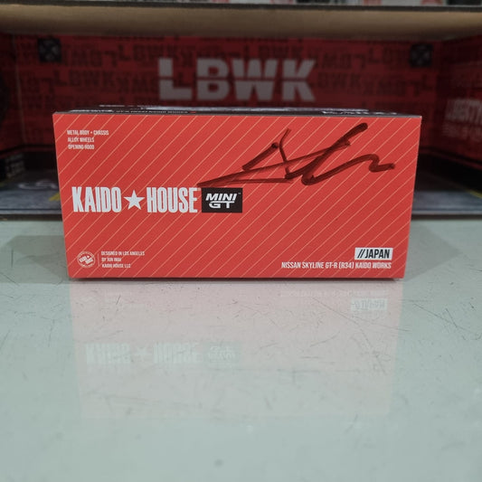 KHMG057 Nissan Skyline GT-R (R34) Kaido Works Red 2023 Shizuoka Hobby Show Exclusive Signed