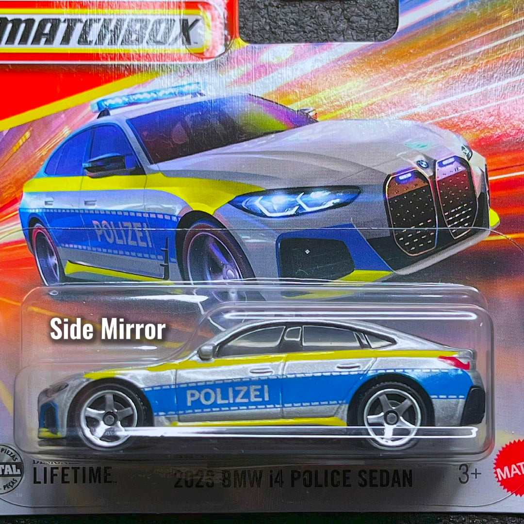 Matchbox BMW i4 Police Sedan 2023 (New Casting) BMW Short Card Matchbox 2025 New Car Collections Hotwheels BMW i4 Police Car Hotwheel bmw Matchbox bmw m4 sedan car toy Diecast Car Matchbox Model Car BMW I4 Polis Sedan Matchbox 2023 BMW i4