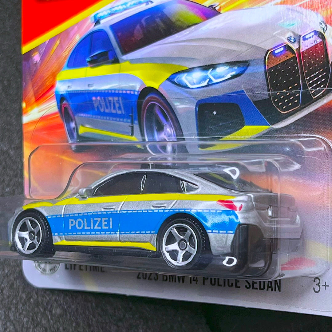 Matchbox BMW i4 Police Sedan 2023 (New Casting) BMW Short Card Matchbox 2025 New Car Collections Hotwheels BMW i4 Police Car Hotwheel bmw Matchbox bmw m4 sedan car toy Diecast Car Matchbox Model Car BMW I4 Polis Sedan Matchbox 2023 BMW i4